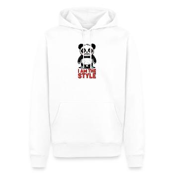 Panda je suis le style - Sweat à capuche Premium bio Homme - blanc - Devant - Nico (187cm)