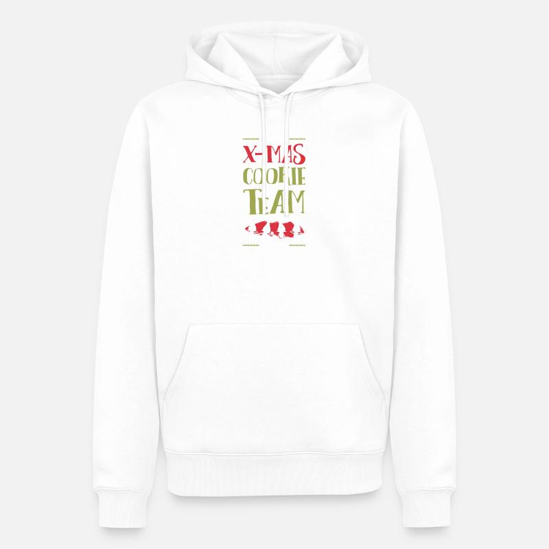 L’équipe des biscuits de Noël - Sweat à capuche Premium bio Homme - blanc