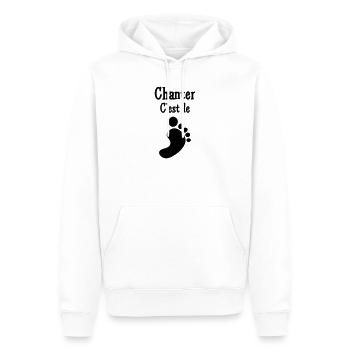 Singen ist der Fuß – Leidenschaft, Musik, Stimme, Freude - Männer Premium Bio Hoodie - Weiß - Vorne - Nico (187cm)