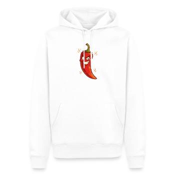 Dessin animé Angry Chili – Flamy & Naughty - Sweat à capuche Premium bio Homme - blanc - Devant - Nico (187cm)