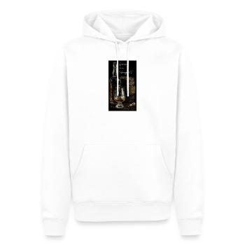 Genießen ist ein Lebensgefühl – Whisky Edition - Männer Premium Bio Hoodie - Weiß - Vorne - Nico (187cm)