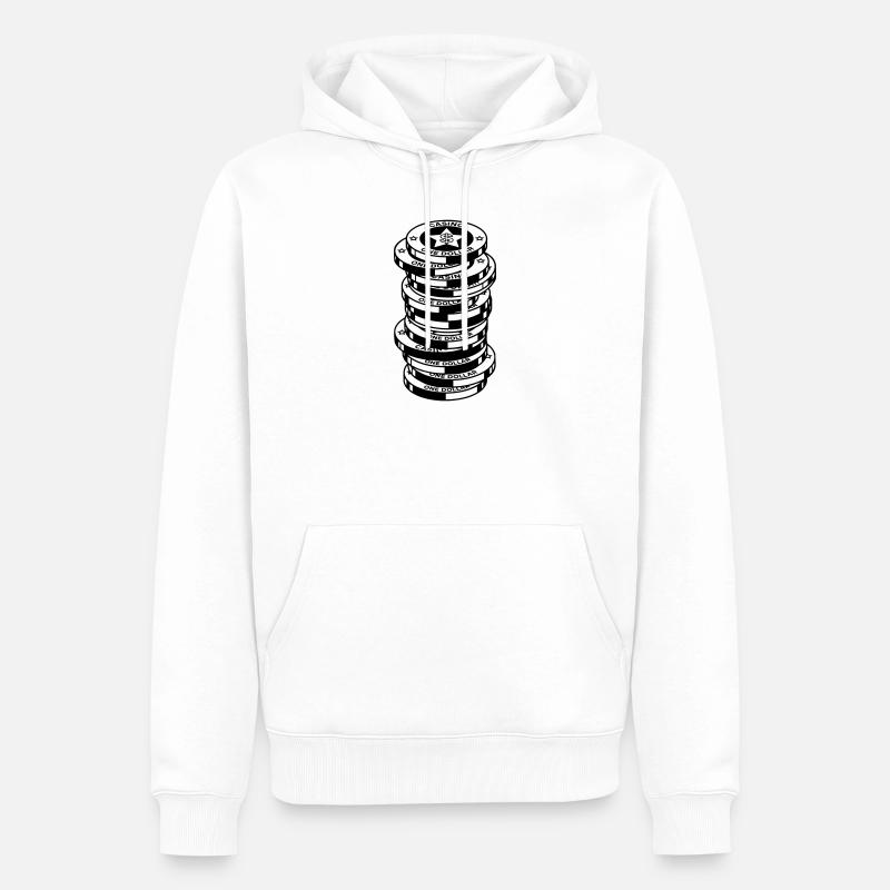 Casino - Sweat à capuche Premium bio Homme - blanc