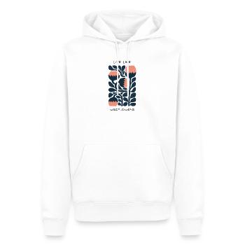 Live like wildflowers - Männer Premium Bio Hoodie - Weiß - Vorne - Nico (187cm)