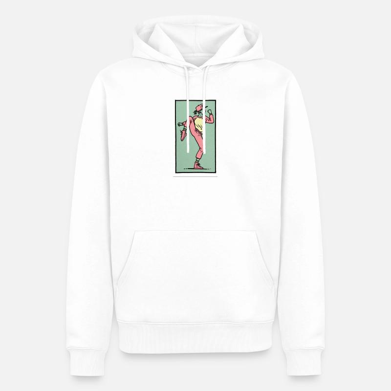 Danseuse #12 - Sweat à capuche Premium bio Homme - blanc