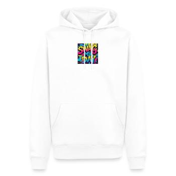 Swag My Day Graffiti Splash - Männer Premium Bio Hoodie - Weiß - Vorne - Nico (187cm)