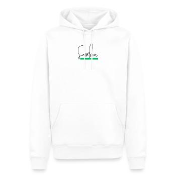 Capoeira Samba - Sweat à capuche Premium bio Homme - blanc - Devant - Nico (187cm)