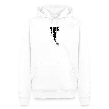 Cerveau de motard Vintage - Sweat à capuche Premium bio Homme - blanc - Devant - Nico (187cm)