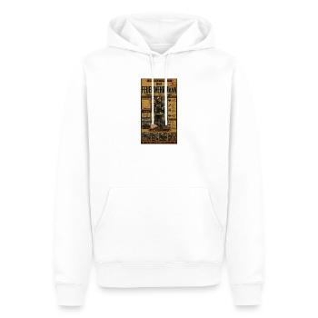 Der Feuerwehrmann – bereit, wenn andere rauswollen - Männer Premium Bio Hoodie - Weiß - Vorne - Nico (187cm)