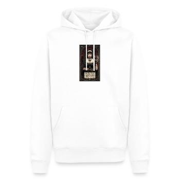 Never Pray, Always Sins Gothic Nun - Men’s Premium Organic Hoodie - white - Front - Nico (187cm)