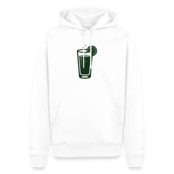 Ingwer Limonade Cocktail Glas Logo - Männer Premium Bio Hoodie - Weiß - Vorne - Nico (187cm)