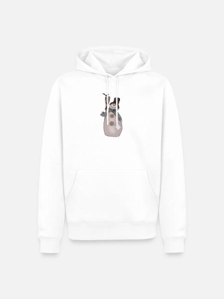 Schaebiger_Schneemann - Männer Premium Bio Hoodie - Weiß