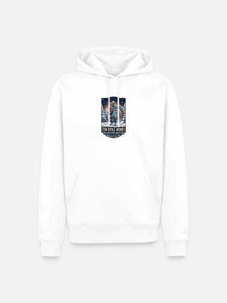 Thanksgiving Survivor - Winter Turkey - Männer Premium Bio Hoodie - Weiß