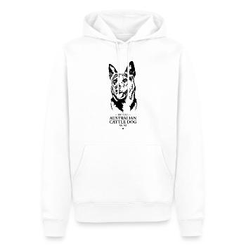 Australien Bovins Chien Maman Chien Chiens de troupeau Wilsigns - Sweat à capuche Premium bio Homme - blanc - Devant - Nico (187cm)