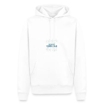87. Geburtstag 87 Jahre alt Binärcode Coder - Männer Premium Bio Hoodie - Weiß - Vorne - Nico (187cm)