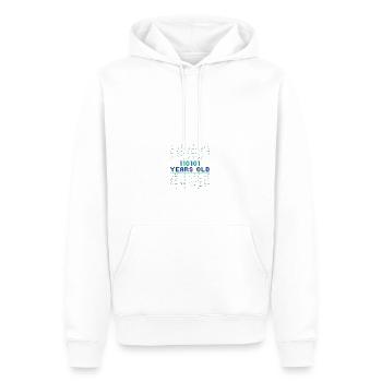 53. Geburtstag 53 Jahre alt Binärcode Coder - Männer Premium Bio Hoodie - Weiß - Vorne - Nico (187cm)