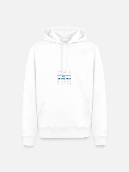 21st birthday 21 years old Binary Code Computer Science - Men’s Premium Organic Hoodie - white