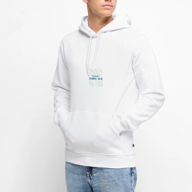 49. Geburtstag 49 Jahre alt Binärcode Coder Männer Premium Bio Hoodie