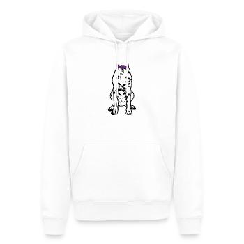 Halloween Dalmatian Dog Costume Humour - Sweat à capuche Premium bio Homme - blanc - Devant - Nico (187cm)