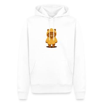 Kleiner brauner Bär - Männer Premium Bio Hoodie - Weiß - Vorne - Nico (187cm)