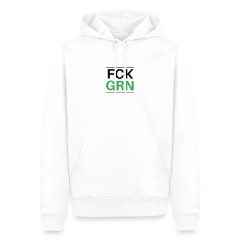 FCK Green - Sweat à capuche Premium bio Homme - blanc - Devant - Nico (187cm)