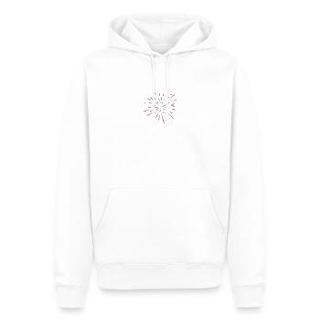 Feu d'artifice - Sweat à capuche Premium bio Homme - blanc - Devant - Nico (187cm)