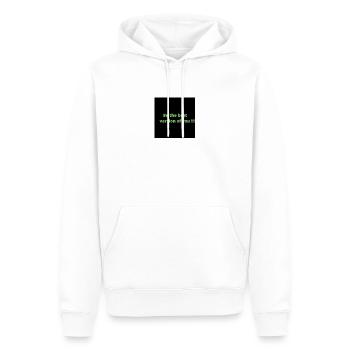 Be the best version of you - Men’s Premium Organic Hoodie - white - Front - Nico (187cm)