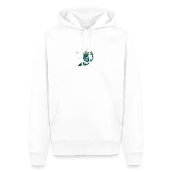Nachhaltige Welt - Männer Premium Bio Hoodie - Weiß - Vorne - Nico (187cm)