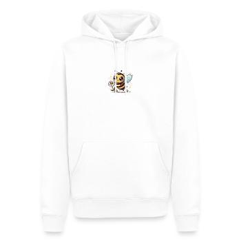 Bienen-Karikatur 10 - Männer Premium Bio Hoodie - Weiß - Vorne - Nico (187cm)