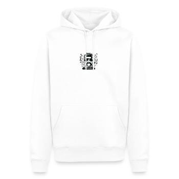 DJ1 - Men’s Premium Organic Hoodie - white - Front - Nico (187cm)