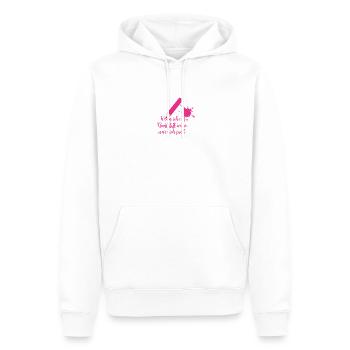 Stift - Männer Premium Bio Hoodie - Weiß - Vorne - Nico (187cm)
