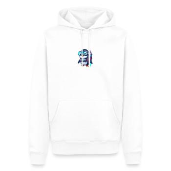 Futuristic Penguin 1 - Men’s Premium Organic Hoodie - white - Front - Nico (187cm)