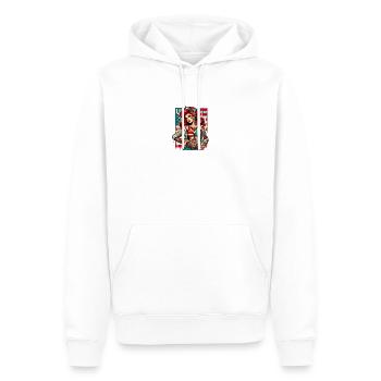 Roxy timbre pinup - Sweat à capuche Premium bio Homme - blanc - Devant - Nico (187cm)