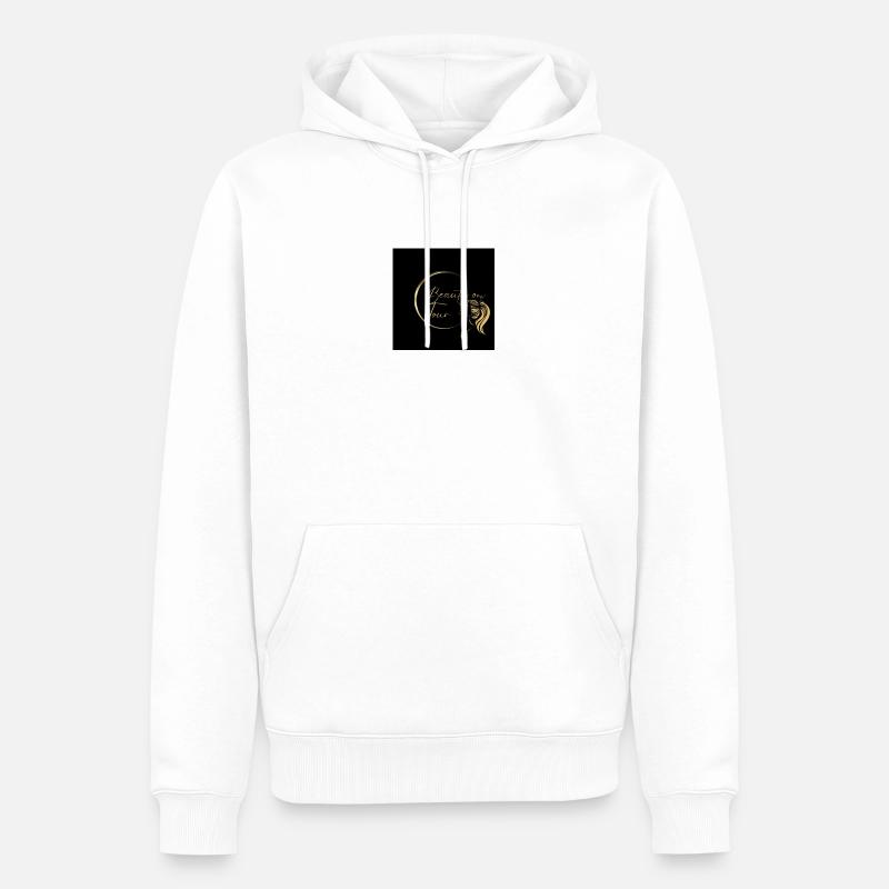 AB80B53C E2AC 48BB 8FEF F007B1995D49 - Männer Premium Bio Hoodie - Weiß