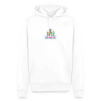 Lamaklasse Klassentier Lama Logo - Männer Premium Bio Hoodie - Weiß - Vorne - Nico (187cm)