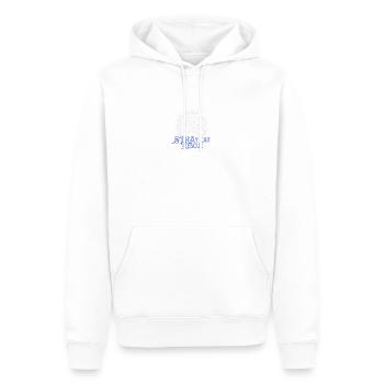 Stray Cat Rescue Schriftzug und Logo - Männer Premium Bio Hoodie - Weiß - Vorne - Nico (187cm)