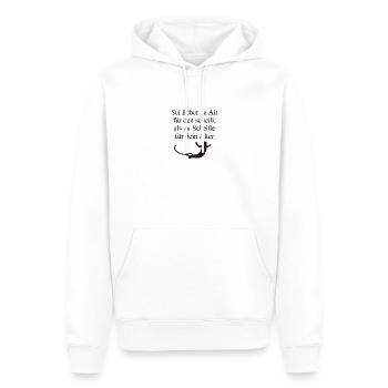Bunjee Jumping lieber zu alt für den Scheiß :) - Männer Premium Bio Hoodie - Weiß - Vorne - Nico (187cm)