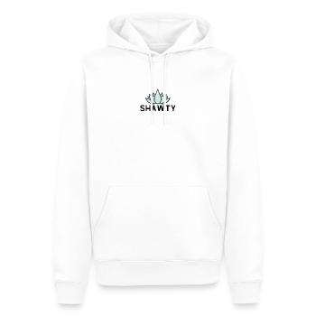 Cadeau d’idée Shawty Designe - Sweat à capuche Premium bio Homme - blanc - Devant - Nico (187cm)