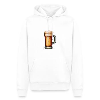 Beer Mug Pixel Beer - Men’s Premium Organic Hoodie - white - Front - Nico (187cm)