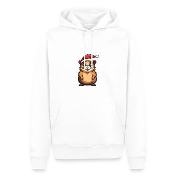 Noël hamster - Sweat à capuche Premium bio Homme - blanc - Devant - Nico (187cm)