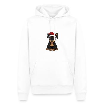 Dobermann Hund Weihnachten Christmas - Männer Premium Bio Hoodie - Weiß - Vorne - Nico (187cm)