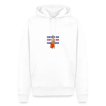 Cambodge Guerrier Khmer Épée Drapeau I Cadeau - Sweat à capuche Premium bio Homme - blanc - Devant - Nico (187cm)