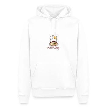 Asiatique Japonais Ramen Cat I Cadeau - Sweat à capuche Premium bio Homme - blanc - Devant - Nico (187cm)