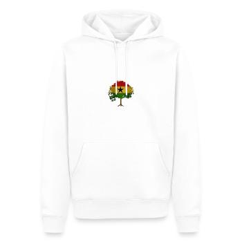 Ghana Ghanaer Flagge Stolz Stern Baum I Geschenk - Männer Premium Bio Hoodie - Weiß - Vorne - Nico (187cm)