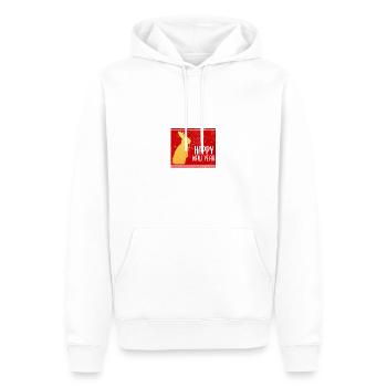 Chinesisches Neujahr Hase Asien 2023 I Geschenk - Männer Premium Bio Hoodie - Weiß - Vorne - Nico (187cm)