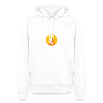 Buddha Mönch Namaste Buddhismus I Geschenk - Männer Premium Bio Hoodie - Weiß - Vorne - Nico (187cm)