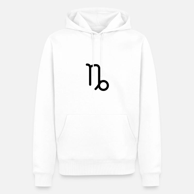Sternzeichen Steinbock - Männer Premium Bio Hoodie - Weiß