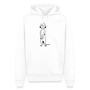Meerkit cute sweet witty - Men’s Premium Organic Hoodie - white - Front - Nico (187cm)