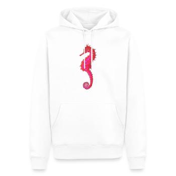 Seepferdchen Cerise Pink. Meeresleben. Seepferdchen - Männer Premium Bio Hoodie - Weiß - Vorne - Nico (187cm)