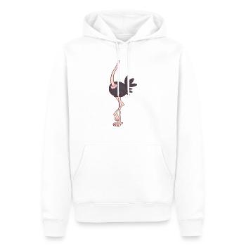 Funny Ostrich Costume - Männer Premium Bio Hoodie - Weiß - Vorne - Nico (187cm)