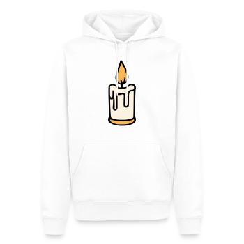 Candle - Men’s Premium Organic Hoodie - white - Front - Nico (187cm)